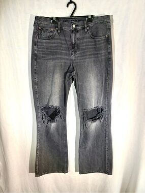 American Eagle AE ’90s Bootcut Jean | Washed Grey | Ripped Knee | Size 14